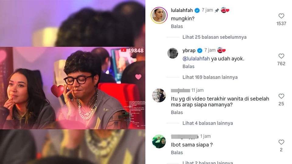 Kedekatan Reza Arap dan Lula Lahfah Jadi Sorotan [Instagram]